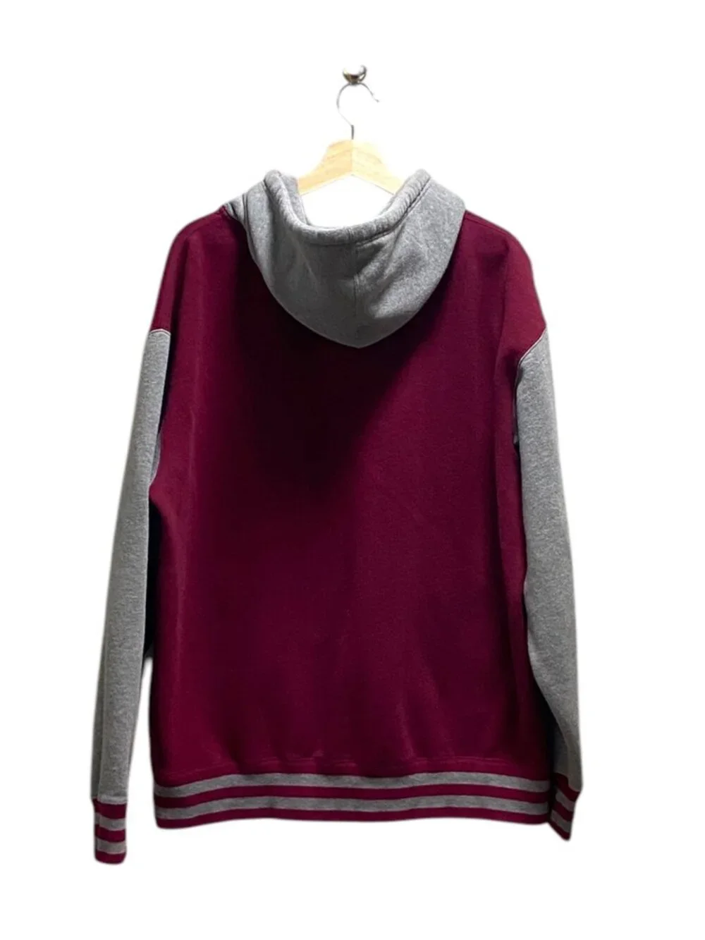 Colorado Hooded Varsity Jacket Burgundy Size 2X Preppy Academia Old Money Fall